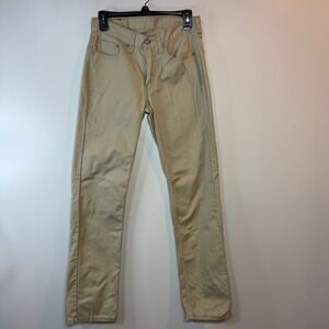Levis 514 Straight Fit Khaki Tan Pants Mens W29 L32 (actual 29x30) Preppy Core